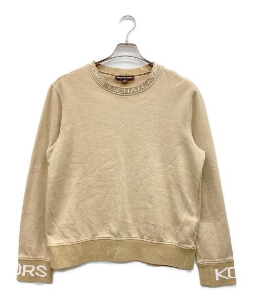 MICHAEL KORS（マイケル・コース）MICHAEL KORS (マイケル・コース) テープクルーネックスウェット ベージュ サイズ:Mの古着・服飾アイテム
