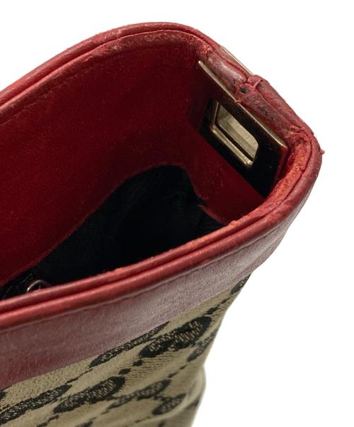 GUCCI（グッチ）GUCCI (グッチ) キャンバストートバッグ レッドの古着・服飾アイテム