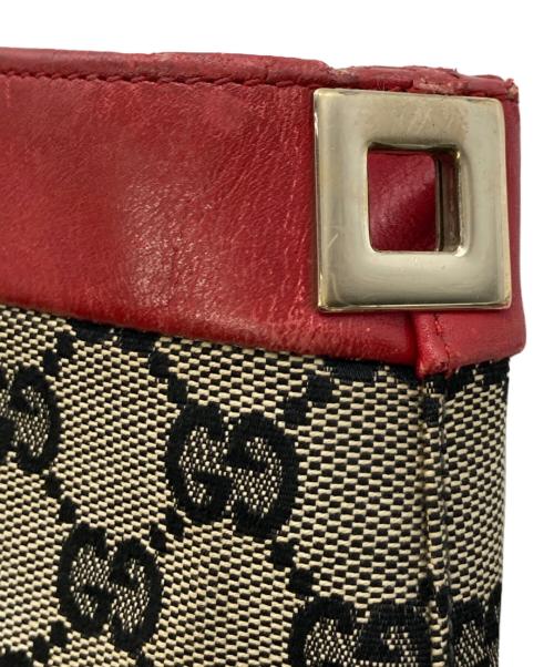 GUCCI（グッチ）GUCCI (グッチ) キャンバストートバッグ レッドの古着・服飾アイテム