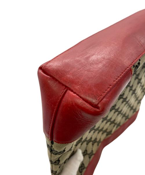 GUCCI（グッチ）GUCCI (グッチ) キャンバストートバッグ レッドの古着・服飾アイテム