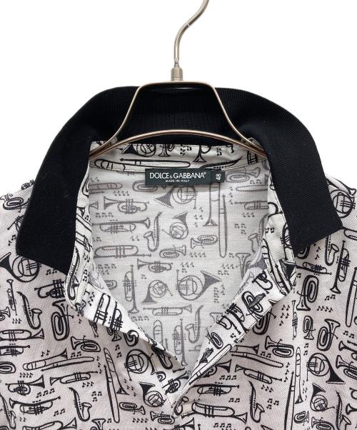 DOLCE & GABBANA（ドルチェ＆ガッバーナ）DOLCE & GABBANA (ドルチェ＆ガッバーナ) ポロシャツ ホワイト サイズ:48の古着・服飾アイテム