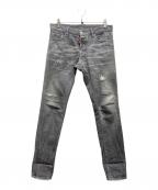 DSQUARED2ディースクエアード）の古着「RELAX LONG CROTCH JEANS」｜グレー