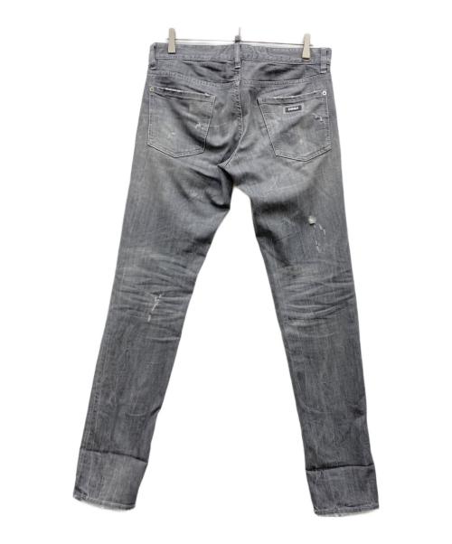 DSQUARED2（ディースクエアード）DSQUARED2 (ディースクエアード) RELAX LONG CROTCH JEANS グレー サイズ:48の古着・服飾アイテム