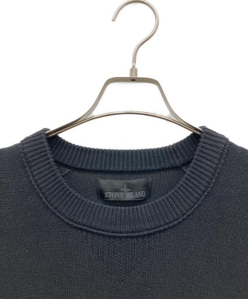 STONE ISLAND（ストーンアイランド）STONE ISLAND (ストーンアイランド) Ghost Cotton Cashmere Knit Black ブラック サイズ:Mの古着・服飾アイテム
