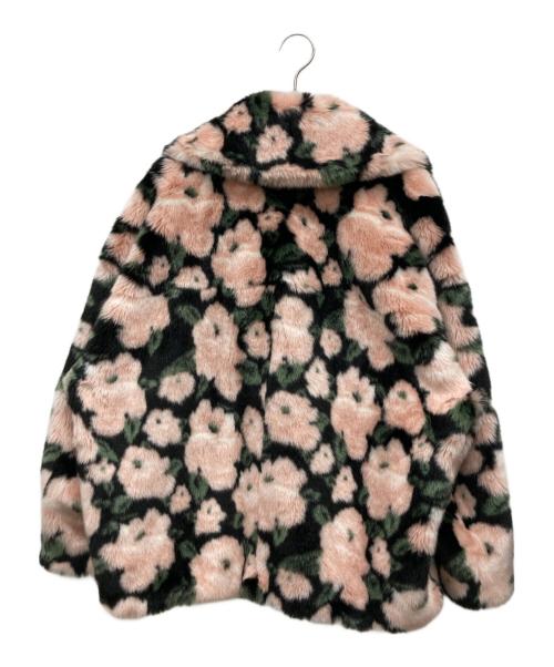 Jakke（ジャッキー）jakke (ジャッキー) フェイクファーフラワージャケット ピンク サイズ:UK10の古着・服飾アイテム