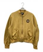 stussyステューシー）の古着「MA-1スウェットブルゾン」｜マスタード