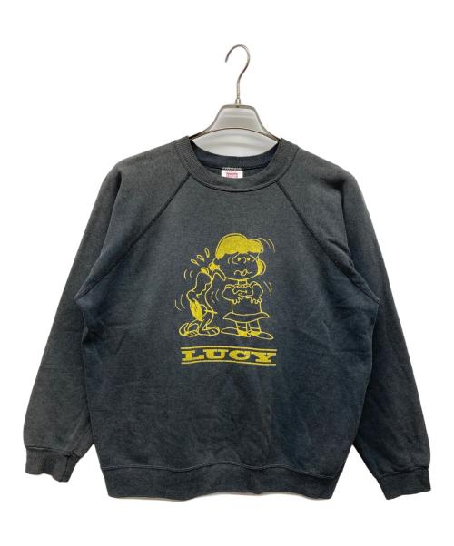 Hanes（ヘインズ）Hanes (ヘインズ) ラグランスウェット フェード ブラック サイズ:LARGEの古着・服飾アイテム