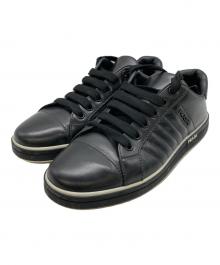 PRADA（プラダ）の古着「レザースニーカー」｜ブラック