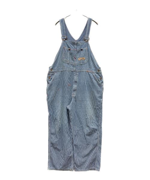big mac（ビッグマック）big mac (ビッグマック) ヒッコリーオーバーオール スカイブルー サイズ:不明の古着・服飾アイテム