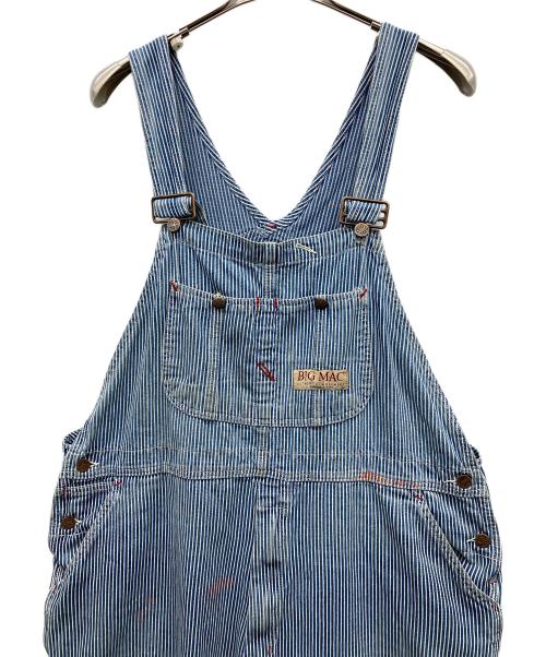big mac（ビッグマック）big mac (ビッグマック) ヒッコリーオーバーオール スカイブルー サイズ:不明の古着・服飾アイテム