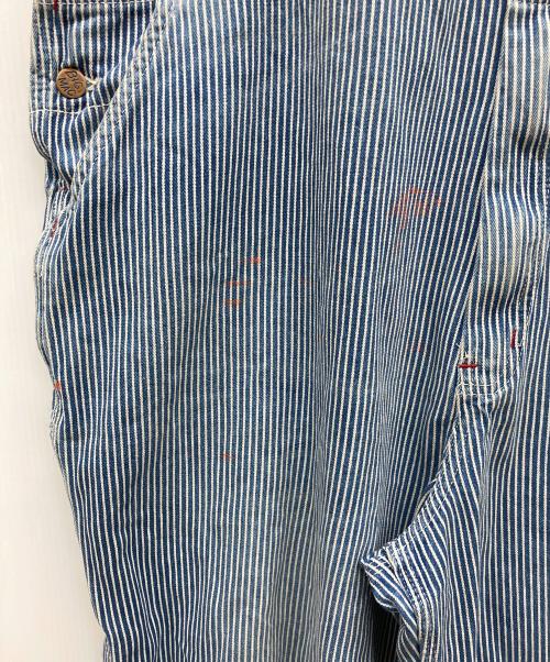 big mac（ビッグマック）big mac (ビッグマック) ヒッコリーオーバーオール スカイブルー サイズ:不明の古着・服飾アイテム