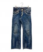 RED PEPPERレッドペッパ）の古着「スパンコールフレアデニム」｜インディゴ