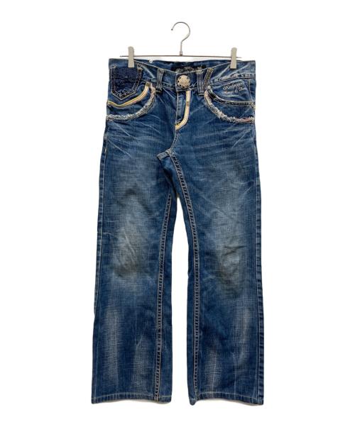 RED PEPPER（レッドペッパ）RED PEPPER (レッドペッパ) スパンコールフレアデニム インディゴ サイズ:30の古着・服飾アイテム