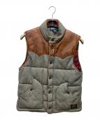 POLO RALPH LAURENポロ・ラルフローレン）の古着「中綿ウエスタンレザー切替ベスト」｜グレー