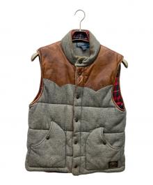 POLO RALPH LAUREN（ポロ・ラルフローレン）の古着「中綿ウエスタンレザー切替ベスト」｜グレー