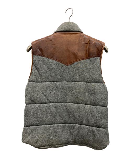 POLO RALPH LAUREN（ポロ・ラルフローレン）POLO RALPH LAUREN (ポロ・ラルフローレン) 中綿ウエスタンレザー切替ベスト グレー サイズ:Lの古着・服飾アイテム