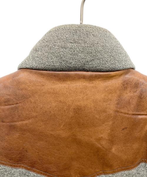 POLO RALPH LAUREN（ポロ・ラルフローレン）POLO RALPH LAUREN (ポロ・ラルフローレン) 中綿ウエスタンレザー切替ベスト グレー サイズ:Lの古着・服飾アイテム