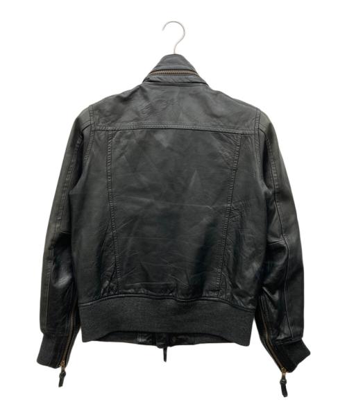 The Duffer of ST.George（ザ ダファーオブセントジョージ）The Duffer of ST.George (ザ ダファーオブセントジョージ) ラムレザーレザージャケット ブラック サイズ:Mの古着・服飾アイテム