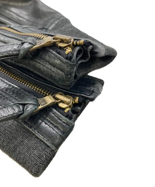 The Duffer of ST.George（ザ ダファーオブセントジョージ）The Duffer of ST.George (ザ ダファーオブセントジョージ) ラムレザーレザージャケット ブラック サイズ:Mの古着・服飾アイテム