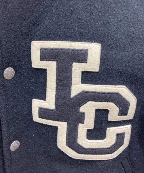 ICE CREAM（アイスクリーム）ICE CREAM (アイスクリーム) レザー切替スタジャン ワッペン ブラック サイズ:Ｍの古着・服飾アイテム