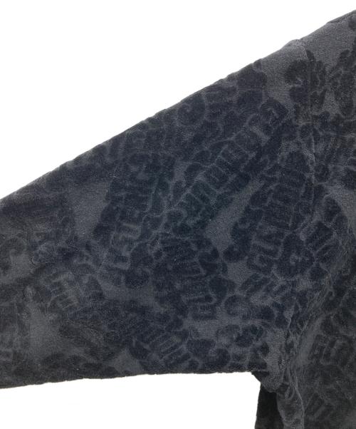 Hysteric Glamour（ヒステリックグラマー）Hysteric Glamour (ヒステリックグラマー) FLAME LOGO柄ジャカード ショート丈パーカー ブラック サイズ:FREEの古着・服飾アイテム