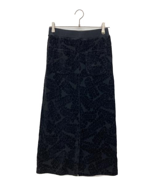 Hysteric Glamour（ヒステリックグラマー）Hysteric Glamour (ヒステリックグラマー) FLAME LOGO柄ジャカード ロングスカート ブラック サイズ:FREEの古着・服飾アイテム