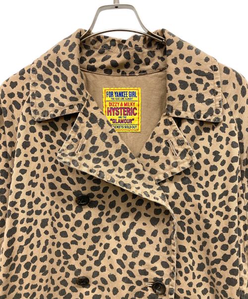 Hysteric Glamour（ヒステリックグラマー）Hysteric Glamour (ヒステリックグラマー) CHEETAH柄 オーバーサイズトレンチコート ベージュ×ブラック サイズ:FREEの古着・服飾アイテム