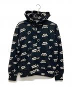 Hysteric Glamourヒステリックグラマー）の古着「HYS LIGHT総柄パーカー」｜ブラック