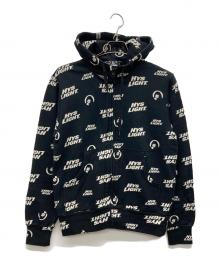 Hysteric Glamour（ヒステリックグラマー）の古着「HYS LIGHT総柄パーカー」｜ブラック