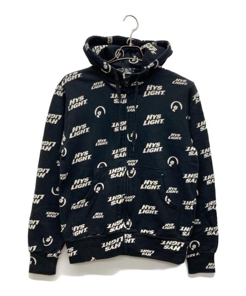 Hysteric Glamour（ヒステリックグラマー）Hysteric Glamour (ヒステリックグラマー) HYS LIGHT総柄パーカー ブラック サイズ:Sの古着・服飾アイテム