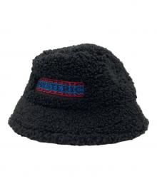 Hysteric Glamour（ヒステリックグラマー）の古着「ロゴ刺繍 ボアバケットハット」｜ブラック