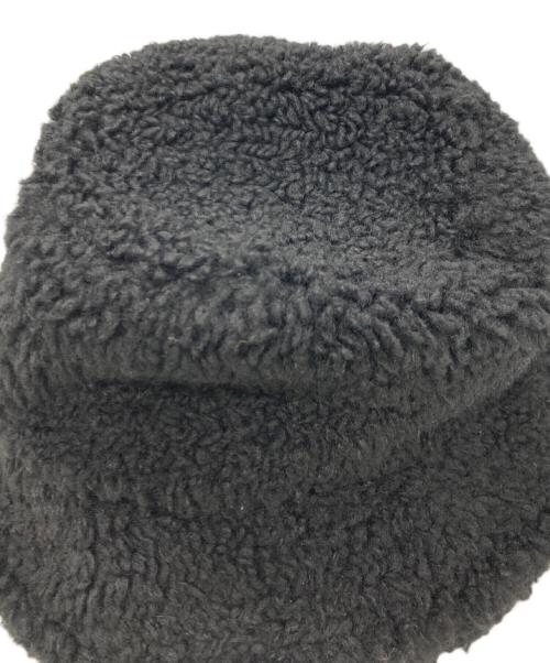 Hysteric Glamour（ヒステリックグラマー）Hysteric Glamour (ヒステリックグラマー) ロゴ刺繍 ボアバケットハット ブラック サイズ:FREEの古着・服飾アイテム