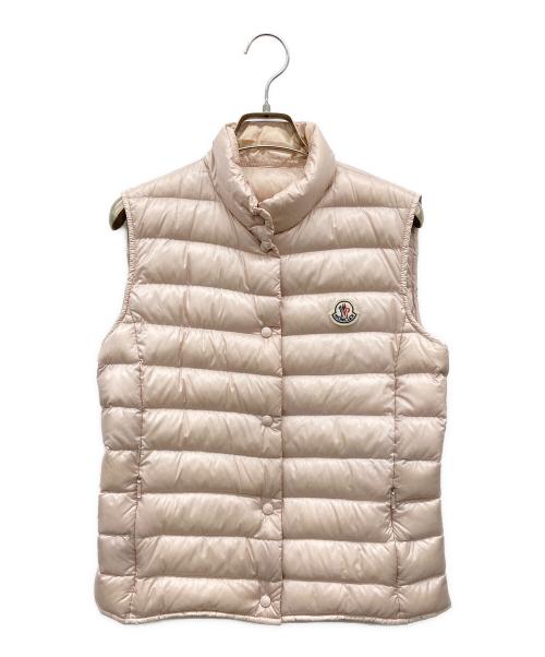 MONCLER（モンクレール）MONCLER (モンクレール) LIANE GILET ダウンベスト ピンクベージュ サイズ:1の古着・服飾アイテム