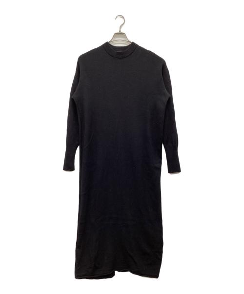 SLOBE IENA（スローブ イエナ）SLOBE IENA (スローブ イエナ) ウォッシャブルスムースニットワンピース ブラック サイズ:表記無しの古着・服飾アイテム