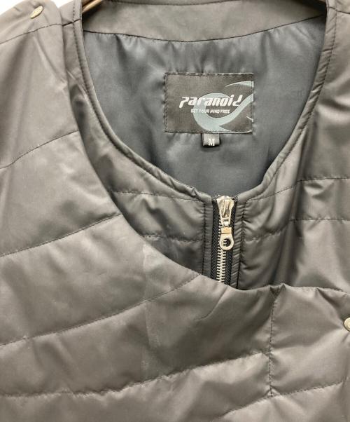PARANOID（パラノイド）PARANOID (パラノイド) 中綿ナイロンベスト ブラック サイズ:Mの古着・服飾アイテム