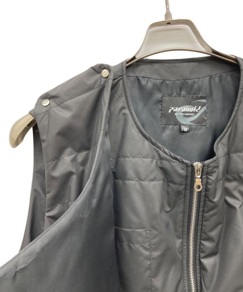 PARANOID（パラノイド）PARANOID (パラノイド) 中綿ナイロンベスト ブラック サイズ:Mの古着・服飾アイテム