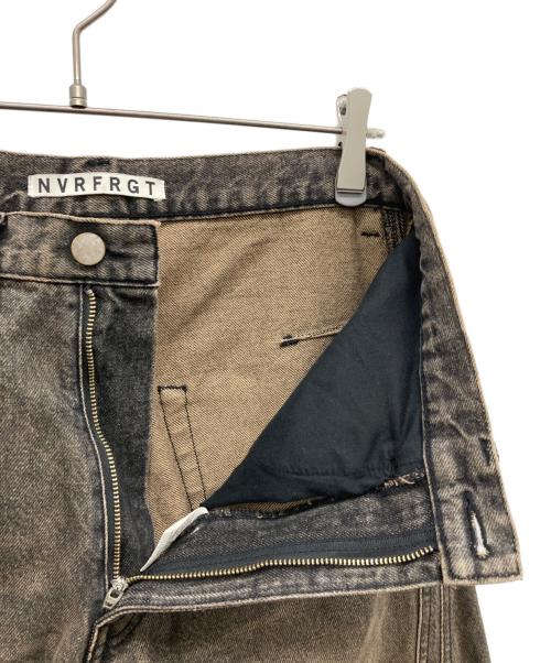 NVRFRGT（ネヴァーフォーゲット）NVRFRGT (ネヴァーフォーゲット) 3D TWISTED WIDE LEG JEANS ブラウン サイズ:1の古着・服飾アイテム