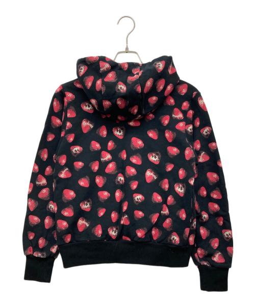 Hysteric Glamour（ヒステリックグラマー）Hysteric Glamour (ヒステリックグラマー) SKULL BERRY PATTERN柄ジップパーカー ブラック サイズ:なしの古着・服飾アイテム