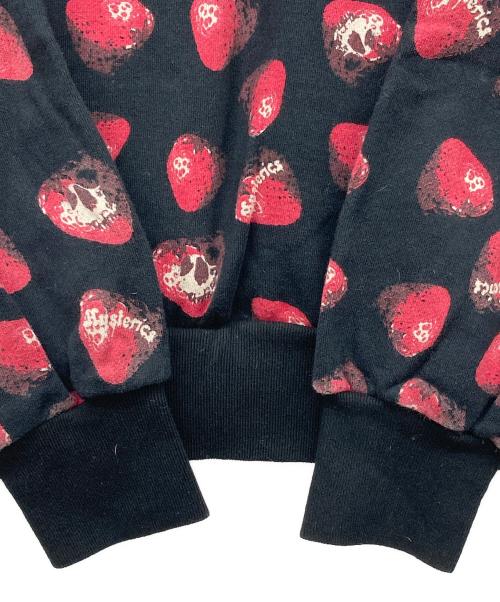 Hysteric Glamour（ヒステリックグラマー）Hysteric Glamour (ヒステリックグラマー) SKULL BERRY PATTERN柄ジップパーカー ブラック サイズ:なしの古着・服飾アイテム