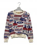 Hysteric Glamourヒステリックグラマー）の古着「FANTASTIC BOX柄ジャカード ショート丈セーター」｜アイボリー