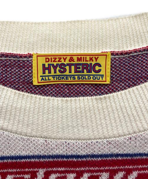 Hysteric Glamour（ヒステリックグラマー）Hysteric Glamour (ヒステリックグラマー) FANTASTIC BOX柄ジャカード ショート丈セーター アイボリー サイズ:なしの古着・服飾アイテム
