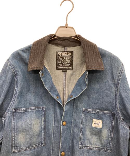 Hysteric Glamour（ヒステリックグラマー）Hysteric Glamour (ヒステリックグラマー) WOMAN ON SKULL カバーオールジャケット インディゴ サイズ:Sの古着・服飾アイテム
