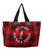 Hysteric Glamourヒステリックグラマー）の古着「CIRCLED LOGO トートバッグ」｜レッド