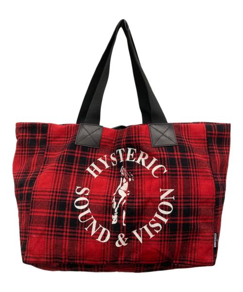 Hysteric Glamour（ヒステリックグラマー）Hysteric Glamour (ヒステリックグラマー) CIRCLED LOGO トートバッグ レッドの古着・服飾アイテム
