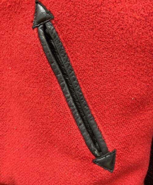 whitesville（ホワイツビル）whitesville (ホワイツビル) 袖レザースタジャン レッド サイズ:40の古着・服飾アイテム