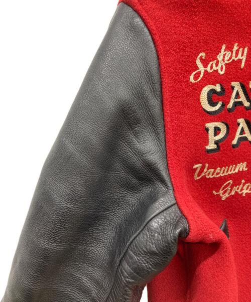 whitesville（ホワイツビル）whitesville (ホワイツビル) 袖レザースタジャン レッド サイズ:40の古着・服飾アイテム