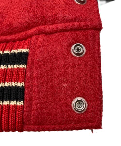 whitesville（ホワイツビル）whitesville (ホワイツビル) 袖レザースタジャン レッド サイズ:40の古着・服飾アイテム