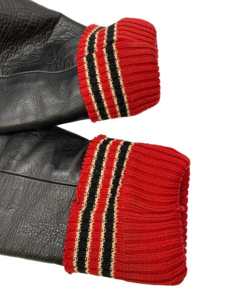 whitesville（ホワイツビル）whitesville (ホワイツビル) 袖レザースタジャン レッド サイズ:40の古着・服飾アイテム