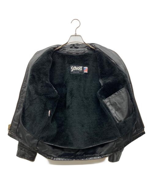Schott（ショット）Schott (ショット) ライナー付レザートラッカージャケット ブラック サイズ:38の古着・服飾アイテム