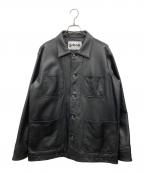 Schottショット）の古着「LAMB LEATHER カバーオールジャケット」｜ブラック